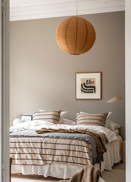 dark warm grey bedroom