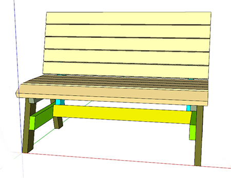 Make a Pine Garden Bench