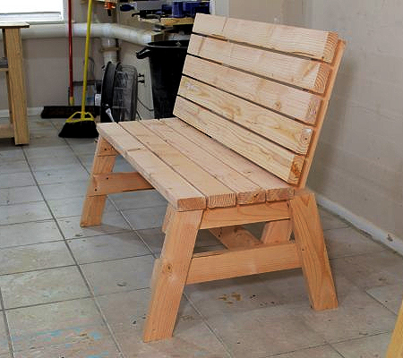 make pine garden bench