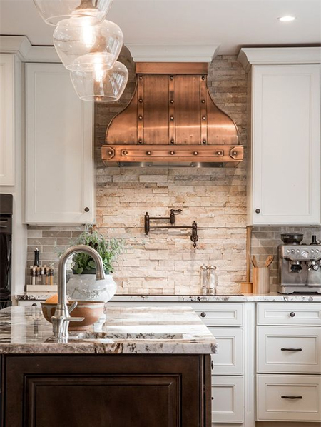 copper accents for kitchen