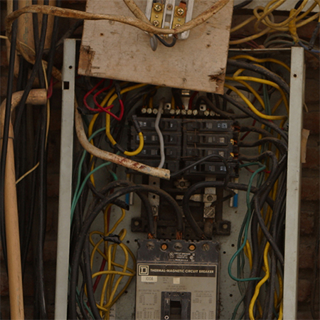 outdated or old electrical wiring