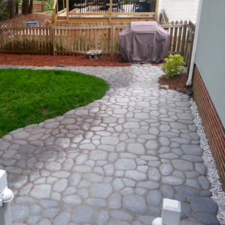 how to make path using paving moulds