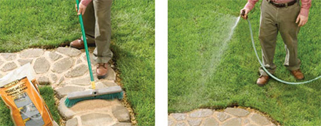 how to lay path with paving moulds