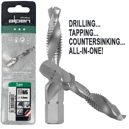 Drilling, Tapping and Countersinking - All in one process from Alpen