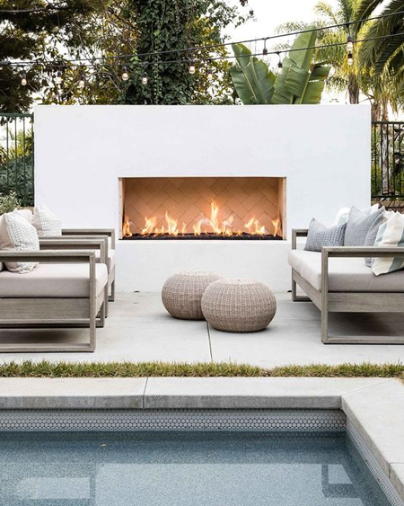 ideas for built in fire pit or fireplace