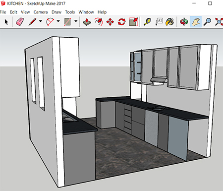 sketchup kitchen diagram