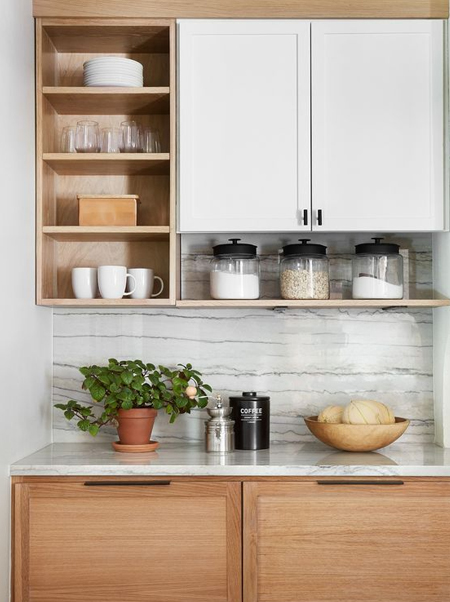 add storage underneath wall cupboards