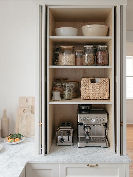 coffee station garage storage for kitchen