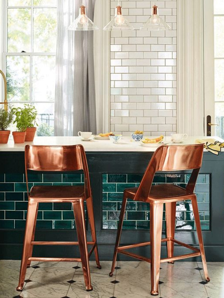 spray bar stools and chairs with rustoleum copper spray paint