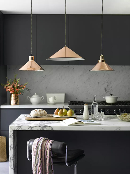 colour against dark walls