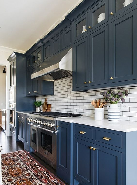 dark blue kitchen cabinets and cupboards
