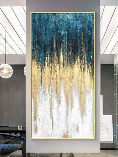 abstract art with gold leaf