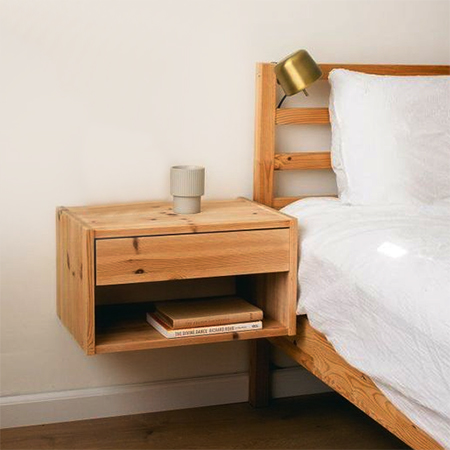 easy diy bedside floating cabinet
