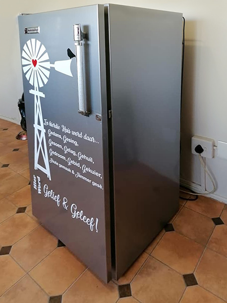 Vinyl Wrap for Old Rusty Refrigerator