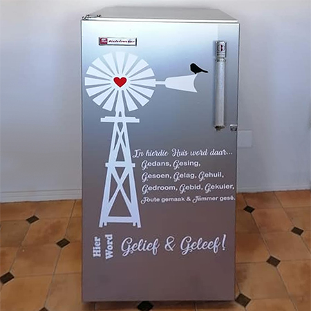 Vinyl Wrap for Old Rusty Refrigerator