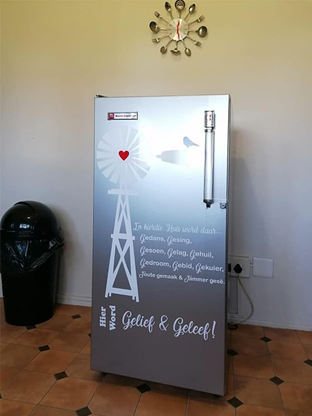 self-adhesive Vinyl Wrap for Old Rusty Refrigerator