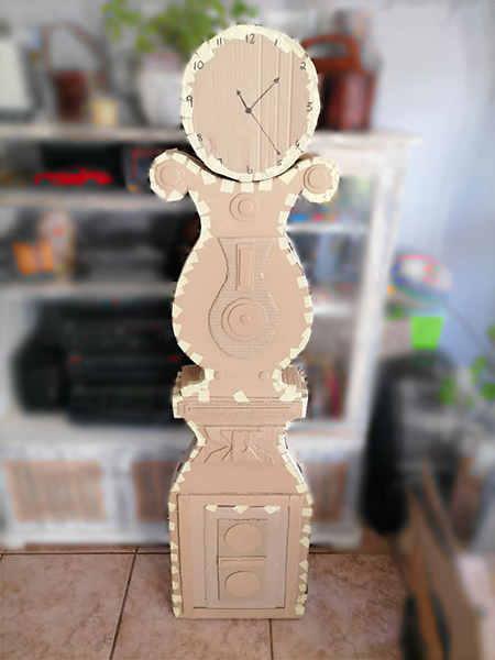 shabby chic grandfather clock