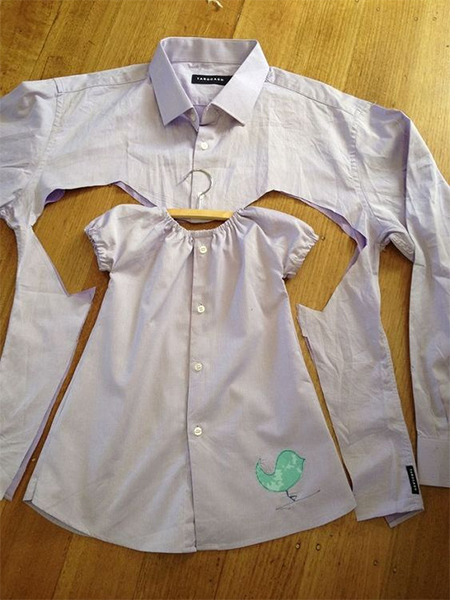 upcycle shirts into childrens clothing