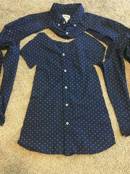 upcycle mens shirt into kids clothes