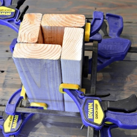 make lamp base using scrap pine wood