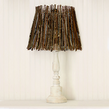 Use Twigs for an Organic Lampshade