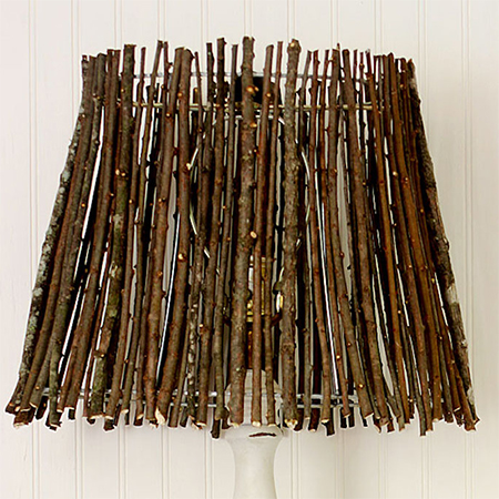 Use Twigs for an Organic Lampshade