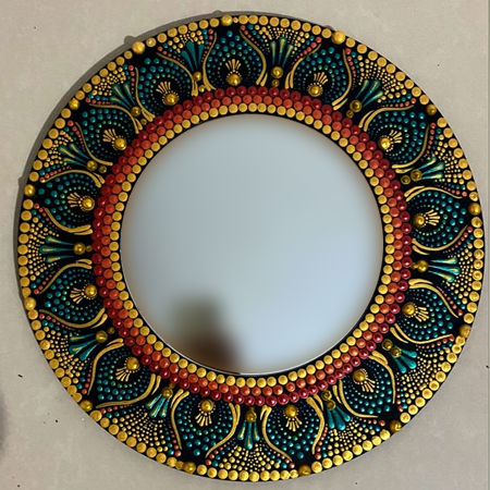 mandala dot painting mirror frames
