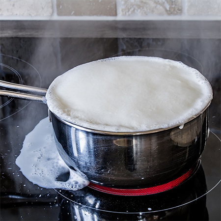 electric hob needs regular cleaning