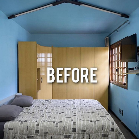 Visually Enlarge a Small Bedroom with Paint