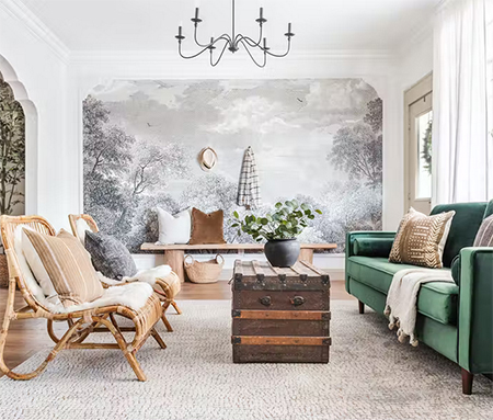 green in a living room