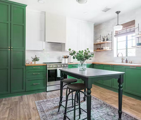 green in kitchen