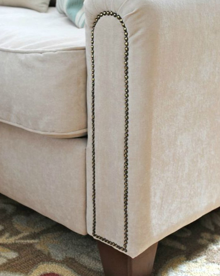 add nailhead trim to sofa or couch