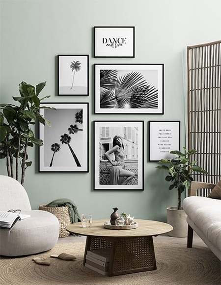 black and white wall gallery