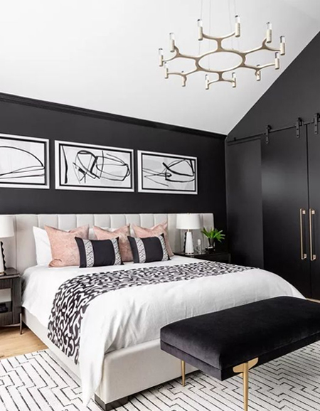 how to arrange black and white art