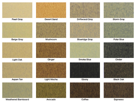 wood stain colours