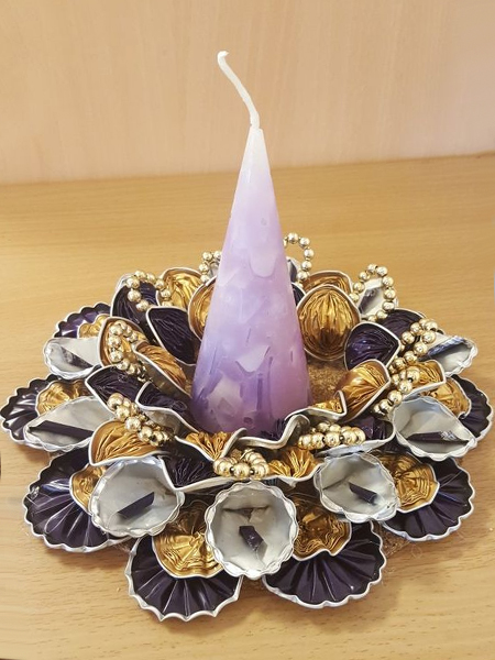 nespresso capsule candle holder