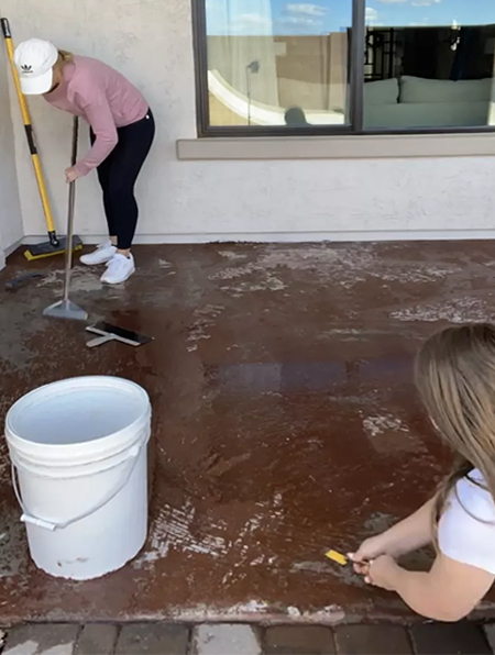 How to Paint and Stencil a Concrete Floor