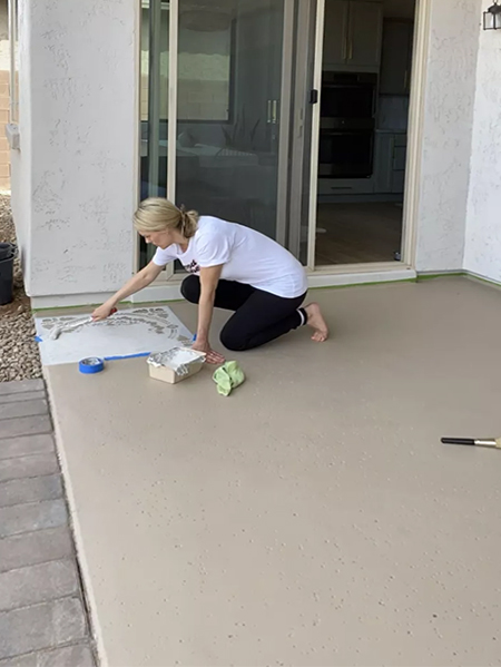 How to Paint and Stencil a Concrete Floor