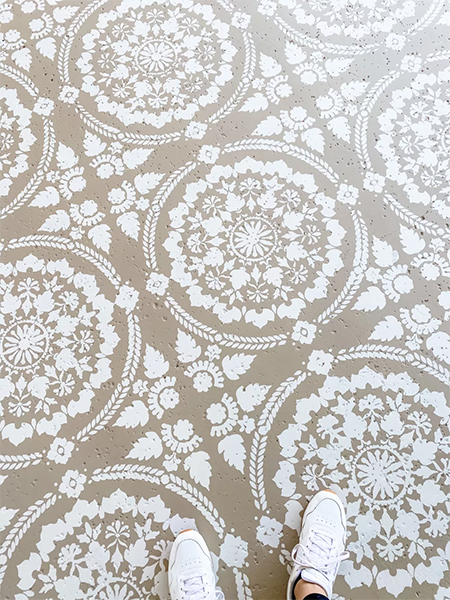 How to Paint and Stencil a Concrete Floor