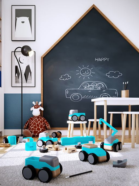 chalk board activity wall childrens bedroom