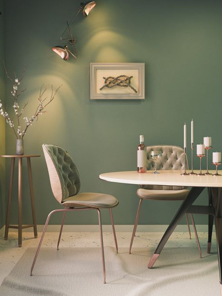 ideas for green dining room
