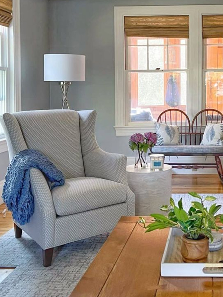 light blue living room walls