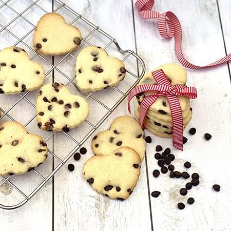 Grace Stevens - Choc Chip Heart 
								Cookies Recipe