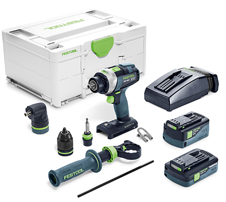 Festool Cordless Percussion Drill TPC 18/4 Basic QUADRIVE
