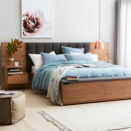 diy headboard with built-in bedside cabinets