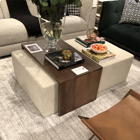 how to make coffee table to fit over ottoman