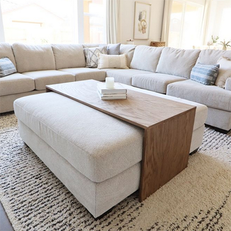 coffee table that fits over an ottoman