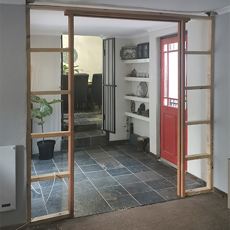 how to install french doors