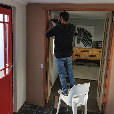 how to install french doors