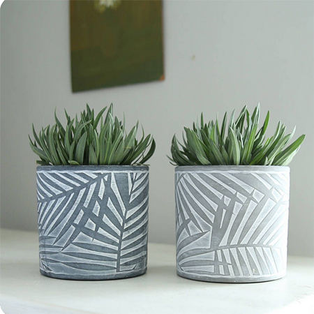 how to make cement concrete plant pots